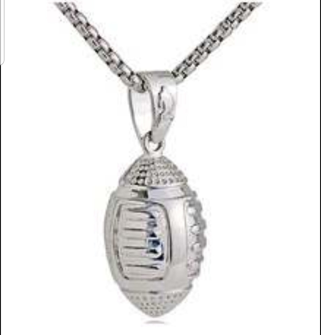 Men Football Chain Stainless Steel Black Metal Plated Sports Necklaces 22  Inch | eBay