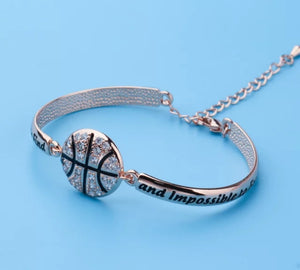 Basketball Appreciation Engraved Bracelet